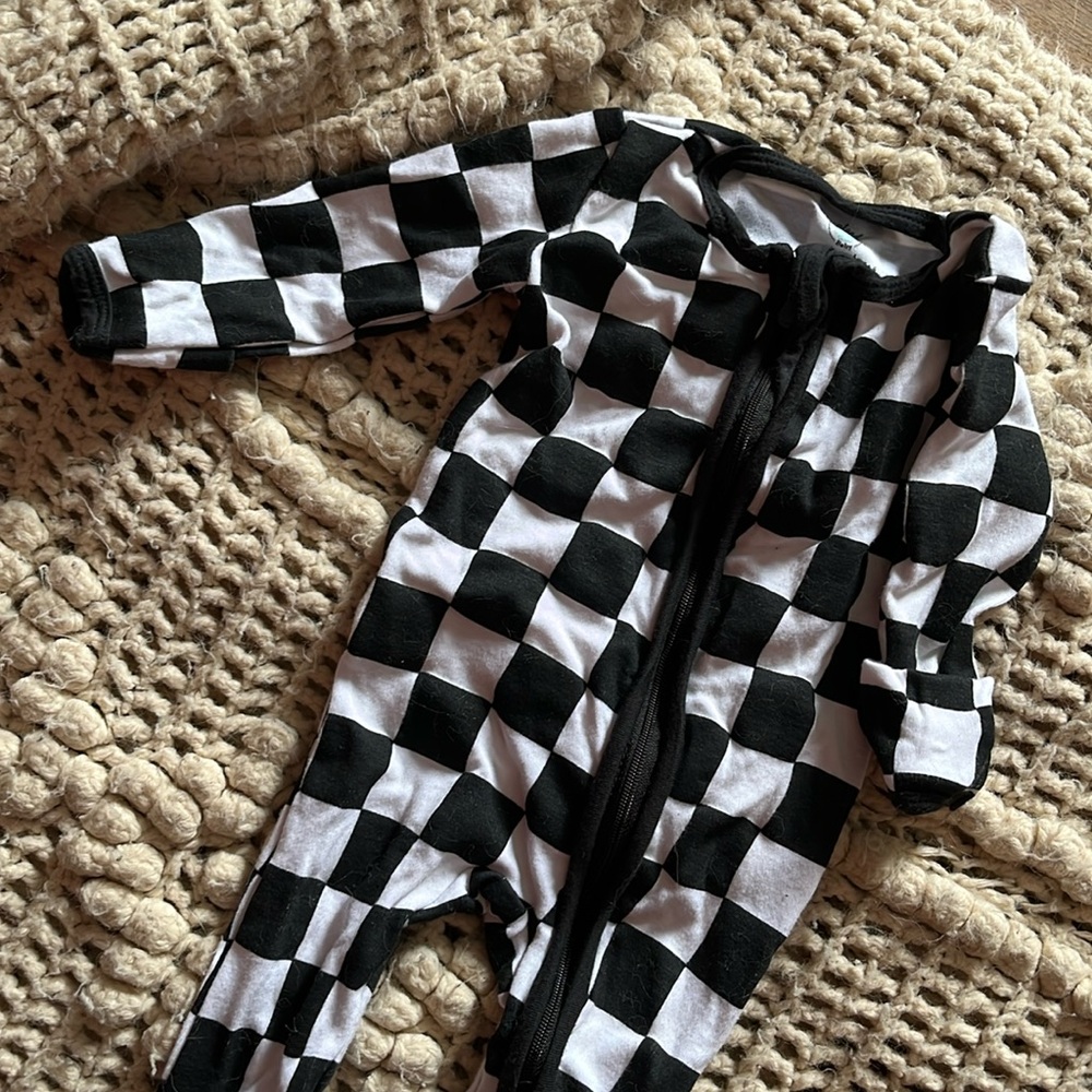 Infant Bamboo checkered one piece